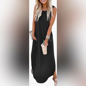 Boutique 9 Black Sleeveless Maxi Dress with Pockets